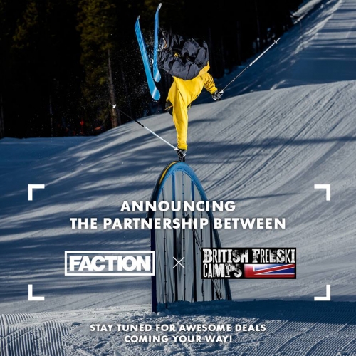 faction ski's partner british freeski camps